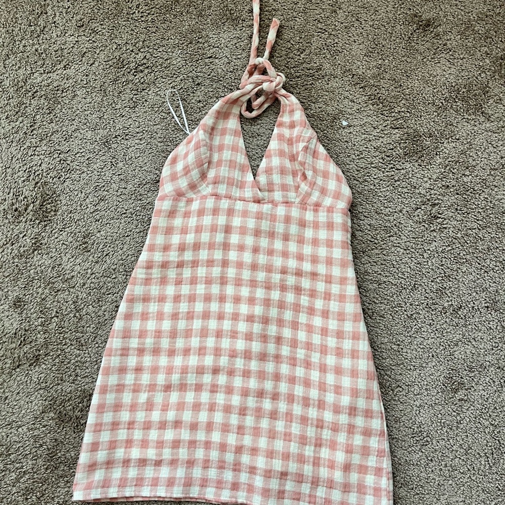 ZARA tie halter dress